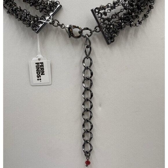 Fern Finds Five Strand Multi-strand multi-color Colorful Necklace 16-20" - Picture 3 of 6